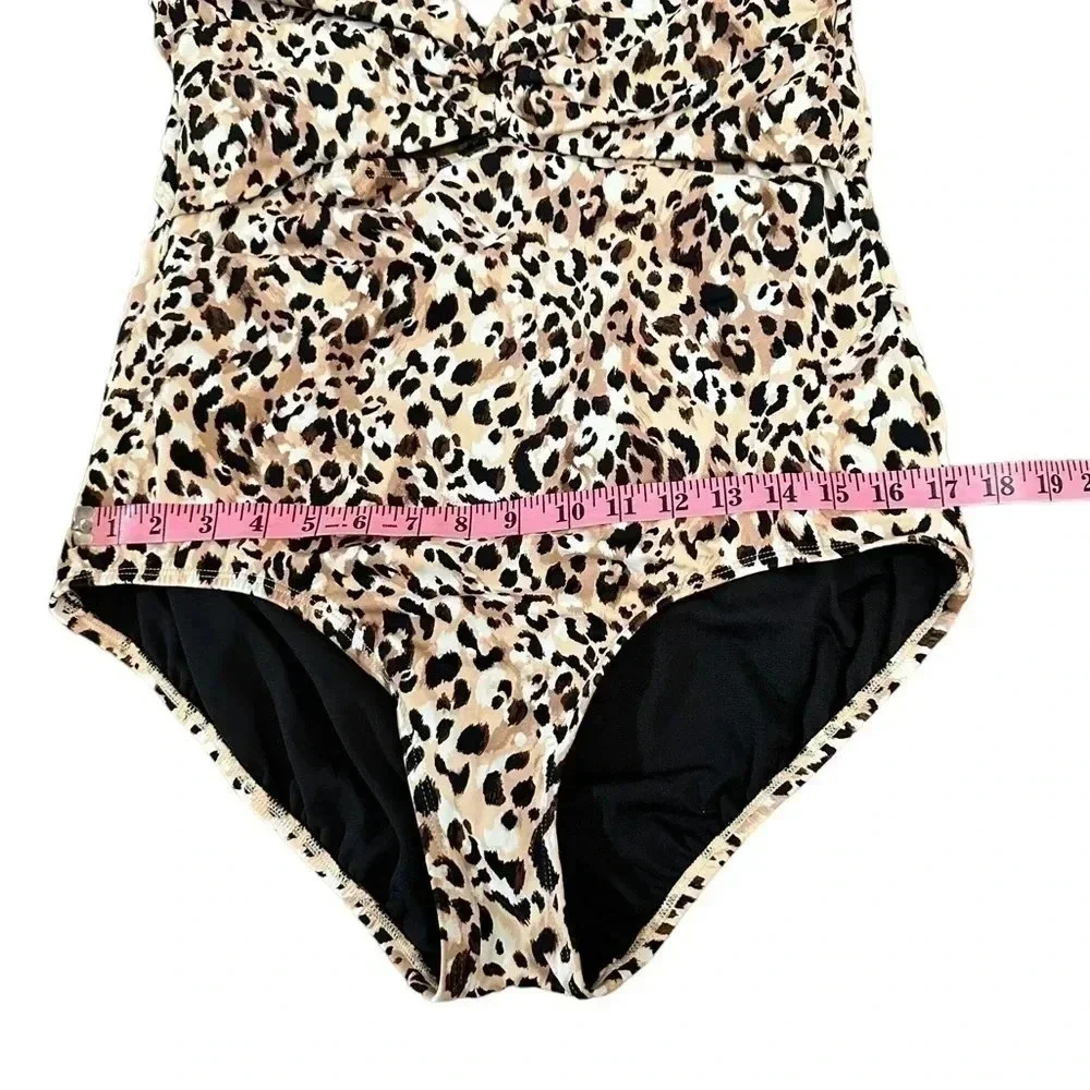Time and Tru Animal Print One Piece Cut Out Swimsuit Womens size 1X(16W-18W)